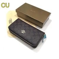 ราคา กระเป๋าสตางค์โค้ชผู้หญิง กระเป่าสตางค์ใบยาว 2 ซิบรอบ หนังแท้100 พร้อมส่ง (8184988333)