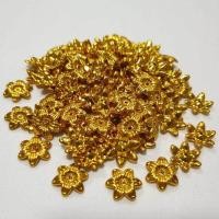 ราคา ดอกพิกุล ลูกปัดสีเงินสีทอง (21085885997)