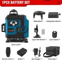 ราคา ONEVAN 4D 16เครื่องทำระดับเลเซอร์ลายเส้นพร้อมแบตเตอรี่4000มิลลิแอมป์ต่อชั่วโมง360เลเซอร์วัดระดับไม้กางเขนมีแสงในแนวนอนปรับระดับด้วยตนเองแสงเลเซอร์ (19469871133)