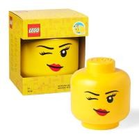 ราคา กล่องเลโก้ กล่องใส่เลโก้ หัวเลโก้ ขนาดใหญ่ LEGO HEAD WINKING size L (20455658497)