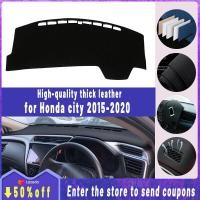 ราคา หนาฉนวนหนังแผ่นคลุมแผงหน้าปัดรถยนต์สำหรับ Honda City 2015 2020คุณภาพสูงไม่ลื่นป้องกัน UV จากแสงแดดที่ปิดแผงกระบังแสง Anti Skid Mat ตกแต่งรถยนต์อุปกรณ์เสริมภายใน2015 2016 2017 2018 2019 2020 (950010341
