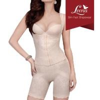 ราคา โล๊ะสต๊อค ซื้อ 1 แถม 1 Leena Dreamie ชุด เสื้อ กางเกง กระชับ สัดส่วน Body Slim Up เอ็นกระชับ 6 เส้น สีเบจ Size S M N0 46 (16700317409)