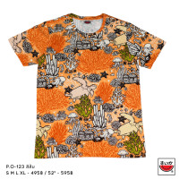 ราคา เสื้อแตงโม SUIKA เสื้อยืดคอกลม โปเชียล พิมพ์ลายปะการัง P O 123 (19977296132)