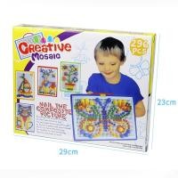 ราคา Max1 296 ชิ้น กระดานปักหมุด ของเล่นปักหมุด กระดานปักหมุดโมเสก เล็บเห็ดของเล่นเพื่อการศึกษาเด็ก (19964524814)