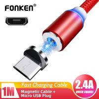 ราคา Fonken 1 เมตร 2 เมตรแม่เหล็กไมโครสายUSBสำหรับiPhone Samsung Androidโทรศัพท์มือถืออย่างรวดเร็วชาร์จUSB Type Cเคเบิ้ลแม่เหล็กชาร์จลวดไนล่อนถักเปียสาย (11372042907)