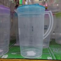 ราคา เหยือกน้ำ มีสเกล มีขีดบอกปริมาตร เหยือกใส 1500ml ฝาสีน่ารัก (20658105189)