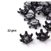 ราคา ปุ่มรองเท้ากอล์ฟ Anti Skid THiNTech Golf shoes Soft Spikes Replacements Golf Cleats First Generation 14 pcs สีดำ Black (15479047014)