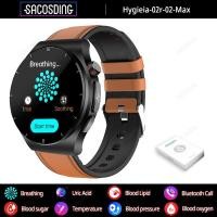 ราคา Blood Fat Uric Acid 2023 New Blood Glucose Monitor Health Smart Watch Men ECG PPG Blood Pressure Bluetooth Call Sport SmartWatch (20330753717)