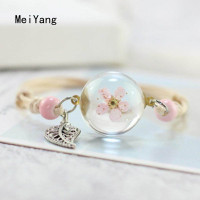 ราคา MeiYang ใหม่ Boho VINTAGE สร้อยข้อมือทำมือเสน่ห์ Real ดอกไม้แห้งลูกบอลแก้วปรับสร้อยข้อมือกำไลข้อมือสำหรับแฟชั่นสำหรับผู้หญิง (413018454)
