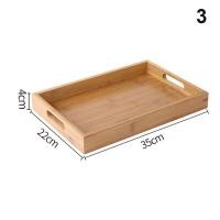 ราคา Bamboo Wooden Rectangular Tea Tray Solid Wood Tray trays serving tray Kung Fu Tea Cup Tray Wooden Hotel Dinner Plate (16354050990)