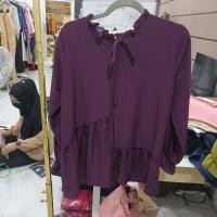 ราคา เสื้อมุสลิมผู้หญิงไหล่ระบายปลายแขนสม็อคชายพริ้วเพิ่มความน่ารักดีไซน์สวยเก๋เหมาะกับผญอิสลามมีสไตล์น่ารักสดใส DC34 (18878208633)