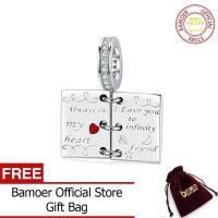 ราคา BAMOER Love Note จี้ Charm สำหรับสร้อยข้อมือเงินแท้เปิดหนังสือเงินสเตอร์ลิง925เครื่องประดับแฟชั่น DIY SCC1262 (757248942)