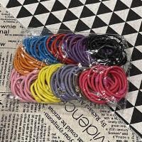 ราคา ยกแพค 100 เส้น คละสี ยางรัดผม ยางรัดผมหลากสี คุณภาพดี มีจี้ตามสี 5 สี ยางมัดผม ยางรัดผมสีดำ สีมินิมอล พาสเทล (16137753955)
