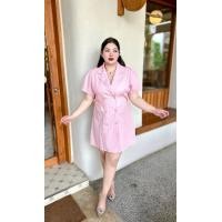 ราคา 531 B ชุดเดรสสาวอวบ ชุดออกงานสาวอวบ เดรสปกสูท เทเลอร์ทรงสวยอก38 46 (19180585691)