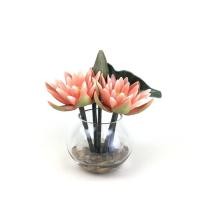 ราคา แจกันดอกบัวประดิษฐ์ ดอกบัวปลอมพร้อมแจกัน ดอกบัวไหว้พระ (11050178251)