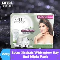 ราคา Lotus Herbals Whiteglow Day And Night Pack with Face Wash For Skin Brightening Day Cream Night Cream Facewash 220g (15819352385)
