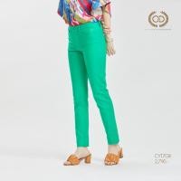 ราคา C D ซีแอนด์ดี Pants กางเกงขายาวทรงสกินนี่แต่งกระดุมที่ปลายขา เนื้อผ้าคอตตอน สีเขียว กางเกง กางเกงขายาวผญ กางเกงขายาว CYT7GR (3565616883)