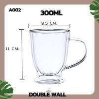 ราคา NEW แก้ว แก้วน้ำ แก้วน้ำราคาถูก แก้วน้ำใส DOUBLE WALL Glass ขนาด 80 400ML แก้วน้ํา แก้วกาแฟเซรามิค แก้วกาแฟ 2 ชั้น แก้วสองชั้น (20937961508)