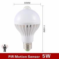 ราคา E27หลอดไฟเซ็นเซอร์ตรวจจับการเคลื่อนไหว PIR 5W 7W 9W PIR 110V 220V อัตโนมัติอัจฉริยะ LED PIR แสงร่างกายอินฟราเรดโคมไฟเซ็นเซอร์ตรวจจับการเคลื่อนไหว AC 85 265V (21170272885)