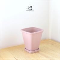 ราคา กระถางเซรามิกสี่เหลี่ยมทรงสูง จานสูง สีด้าน ขนาด ML เหลี่ยมทรงสูง (16170316106)