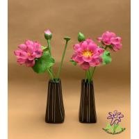 ราคา แจกันบัว ดอกไม้ ดอกบัวน้ำ งานดินปั้น ขนาดเล็ก 20 cm ราคาต่อคู่ (4155050468)