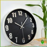 ราคา วเลขนูน ขนาด 10 นิ้ว นาฬิกาแขวนผนัง นาฬิกาแขวน นาฬิกาแขวนผนัง นาฬิกทรงกลม นาฬิกาลายต้นไม้ นาฬิกาแขวนผนังสีดำ Wall Clock (12340995107)