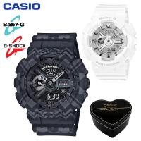 ราคา G Shock Baby G GA110 BA110 ชายและหญิงคู่กีฬานาฬิกากันน้ำและกันกระแทกเวลาโลกนำหน้าจอแสดงผลคู่ 4 ปีรับประกันสากล BA 110 7A3 GA 110TP 1AJF (19671703488)