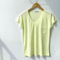 ราคา เสื้อยืดคอวีมีกระเป๋า เนื้อผ้าสลาฟ อก 36 ยาว 24 (19941624091)