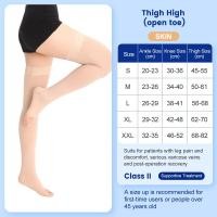 ราคา Cofoe 1คู่ถุงเท้าการบีบอัดระดับ2ถุงน่องต้นขา23 32 MmHg ต้นขาหลอดเลือดดำถุงเท้าสำหรับเส้นเลือดขอดความดันเปิดนิ้วเท้า Leggings ถุงน่องการบีบอัดสำหรับผู้ชายผู้หญิงป้องกันเส้นเลือดขอด (16512842505)