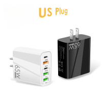 ราคา PD ที่ชาร์จชนิด C 65W 2PD 5V4A 3USB มัลติพอร์ตอะแดปเตอร์สำหรับ Xiaomi สำหรับ iPhone Pd ชาร์จเร็วแบบ Adaptor Traveling (20116495538)