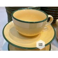 ราคา ชุดกาแฟพรีเมี่ยม ชุดกาแฟพร้อมจานรองขนาด เซรามิกเกรดส่งออก 7 ออนซ์ ลายปิ่นโตสังกะสี สีเหลือง (8779434871)