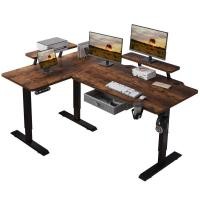ราคา Mxtark 1 6M L Shape Electric Standing Desk Single Motor Desk Height Adjustable Stand Desk Multi functional new standing desk with drawers Left and right all purpose three legged table (21241517064)
