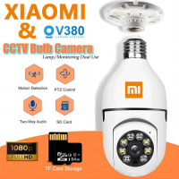 ราคา Bulb CCTV Surveillance Camera V380 1080p Smart Security Ip Camera 360 Degree Wifi Connect to Phone (20954540909)