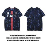 ราคา BAPE ผู้ชายเสื้อยืด Casual Tops เสื้อยืดปารีส Camouflage Blue เสื้อยืดเสื้อผ้า (452332151)