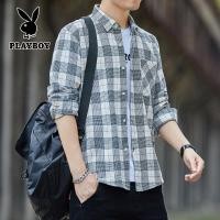 ราคา เสื้อเชิ้ต PLAYBOY Original เสื้อเชิ้ตลำลองสำหรับผู้ชาย เสื้อเชิ้ตลายสก๊อตแขนยาวฤดูใบไม้ร่วง (16127703543)