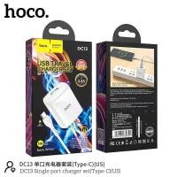ราคา ของแท้ Hoco DC13 2 4A ชุดหัวชาร์จพร้อมสายชาร์จ สายยาว1เมตร สำหรับ iOS Micro USB Type C พร้อมส่ง (19360340802)