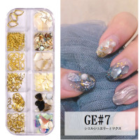 ราคา DIYเปลือกหอยแต่งเล็บ เปลือกหอย ตกแต่งเล็บ เปลือกหอยแต่งเล็บแบบบาง ติดง่าย12 เซลล์ (8167199275)