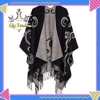 ราคา ผ้าห่มคลุมไหล่สำหรับผู้หญิงผ้าคลุมสวมศีรษะเปิดด้านหน้าให้ความอบอุ่นในฤดูหนาวทันสมัยเสื้อกันหนาวไหมพรมโอเวอร์ไซส์ (16990837544)