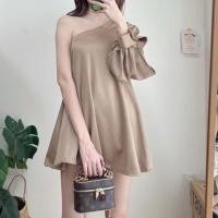 ราคา เดรสผู้หญิง เดรสออกงาน เปิดไหล่ข้างเดียว (20874845672)