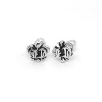 ราคา Chrome Hearts Sterling Silver 925 เครื่องประดับเงินแท้ ต่างหู Cross CH Stud Earring Code CED010 (13638066290)