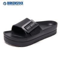 ราคา BIRKENSTOCK Madrid Big Buckle Nubuck EVA Womens Regular Width Sandals in Black 1023342 (16973131310)