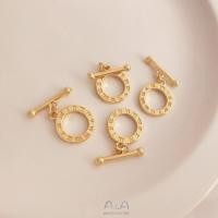 ราคา ของขวัญแหวนนาฬิกาตัวเลขโรมันชุบทอง10 K หัวเข็มขัด OT สร้อยคอ Diy สร้อยข้อมือตกแต่งเครื่องประดับหัวเข็มขัดแฮนด์เมด14K (20471638372)