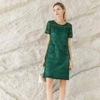 ราคา ชุดเดรสทรงเอไลน์ชุดเดรสทรงสอบตรงลายดอกไม้ชุดเดรสลูกไม้แขนสั้นคอกลมใหม่2023 (18535465768)