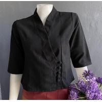 ราคา เสื้อพื้นเมืองหญิง เสื้อป้าย ผ้าฝ้ายชินมัย เสื้อกระดุม5เม็ด (18799717373)