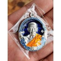 ราคา เหรียญ หลวงพ่อพัฒน์ รุ่นราชาพยัคฆ์ เนื้อเงินลงยาเสือน้ำเงิน (10908093772)