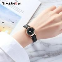 ราคา TimeShow แฟชั่น Minimalist Quartz Retro PU สายหนังรอบนาฬิกาข้อมือสำหรับทุกวันสำนักงานผู้หญิง (7787656037)