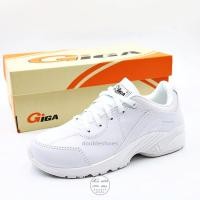 ราคา GIGA รองเท้าผ้าใบขาวล้วน รองเท้าพละ ผูกเชือก รุ่น LA130 ไซส์ 36 41 (12578533750)