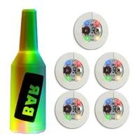 ราคา แผ่นรองถ้วย botol minum kaca มีไฟ LED ที่รองแก้ว LED สำหรับปาร์ตี้งานแต่งงานบาร์คริสต์มาสบ้านผับ (21170981759)