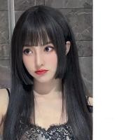 ราคา ERYRG วิกต่อผมต่อผมสีน้ำตาลดำวิกผมผู้หญิงวิกผมหน้าม้า (20715760045)