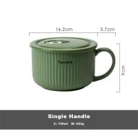 ราคา JustLiving ถ้วยน้ำซุปก๋วยเตี๋ยวเซรามิกชามอบ Mangkuk Bertutup สำหรับร้านอาหารถ้วยก๋วยเตี๋ยวมือเดียว สองมือพร้อมด้ามจับคู่ชามราเม็งพิมพ์ลายสำหรับหอพักนักเรียน (17138752446)